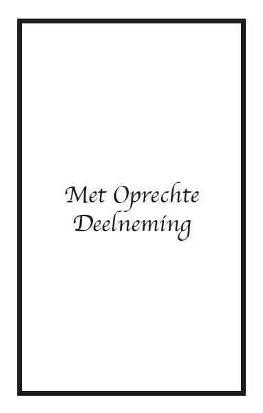 Map wenskaart rouw