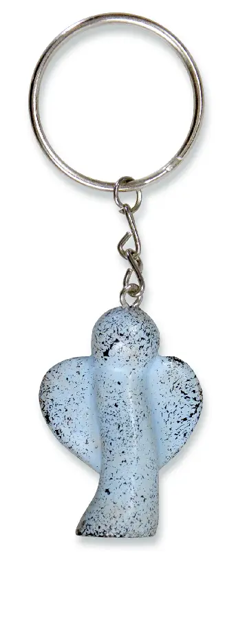 Sleutelhanger Engel Speksteen blauw