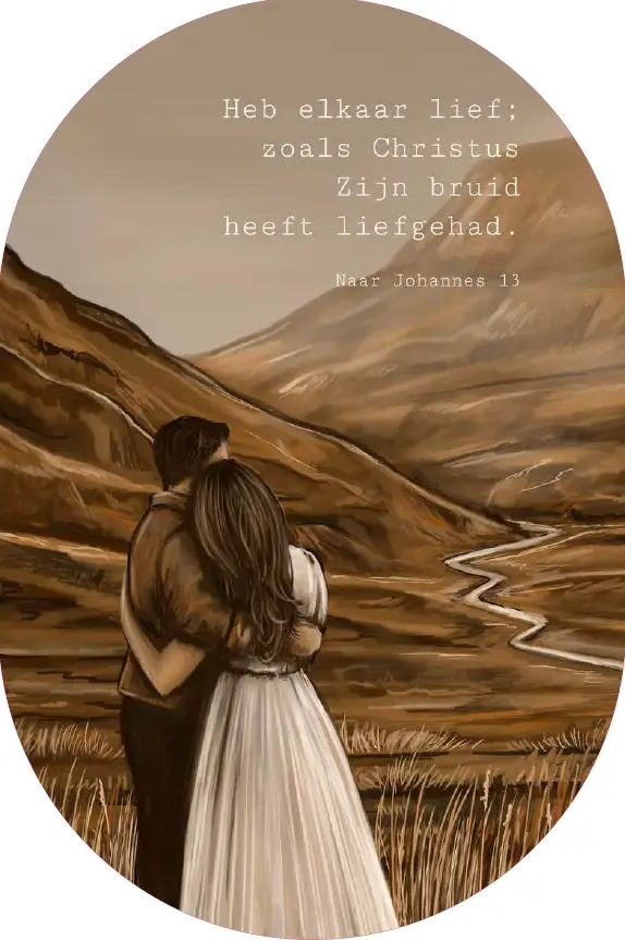 Muurdecoratie Heb elkaar lief