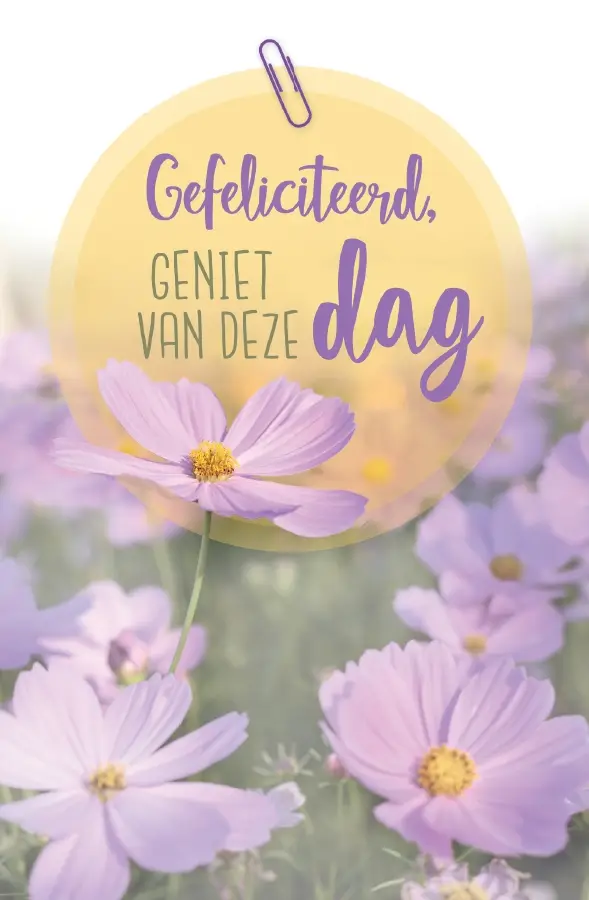 Wenskaart Gefeliciteerd