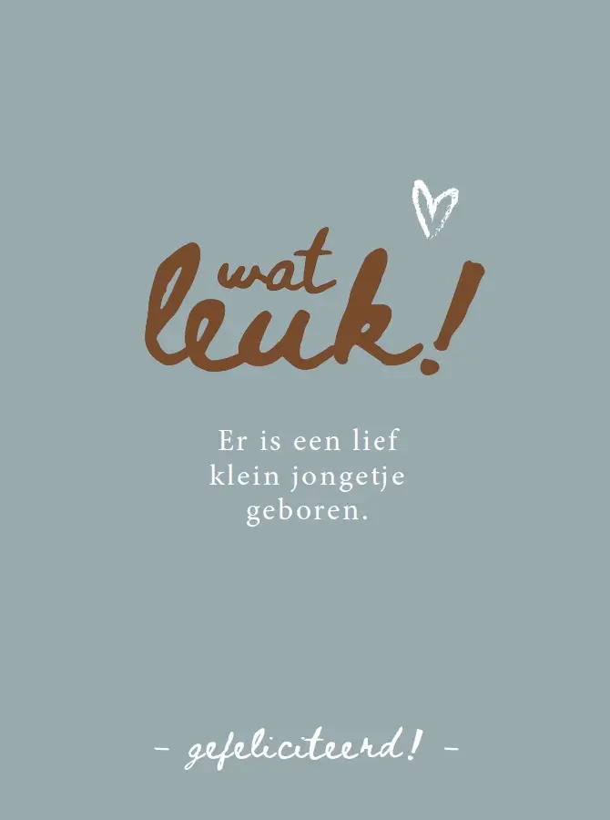 Geboorte zoon