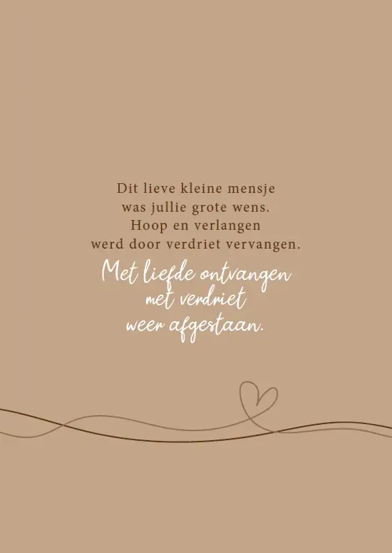 Verlies kindje