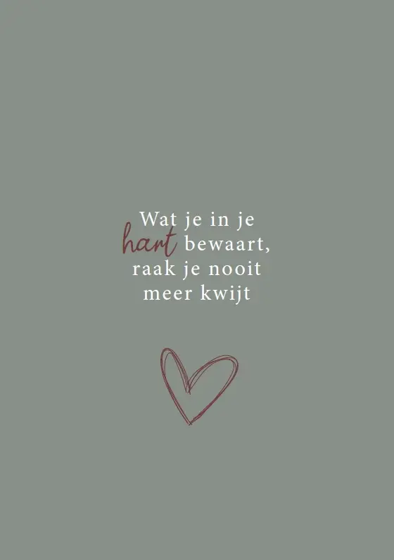 Wat je in je hart