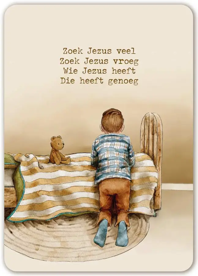 Zoek Jezus veel (jongen)