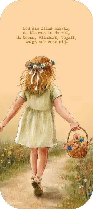 Boekenlegger God die alles (meisje)