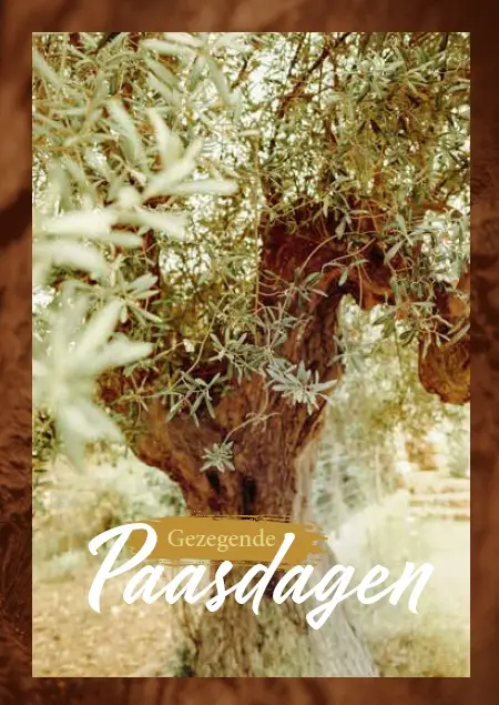 Prentbriefkaart Gezegende Paasdagen