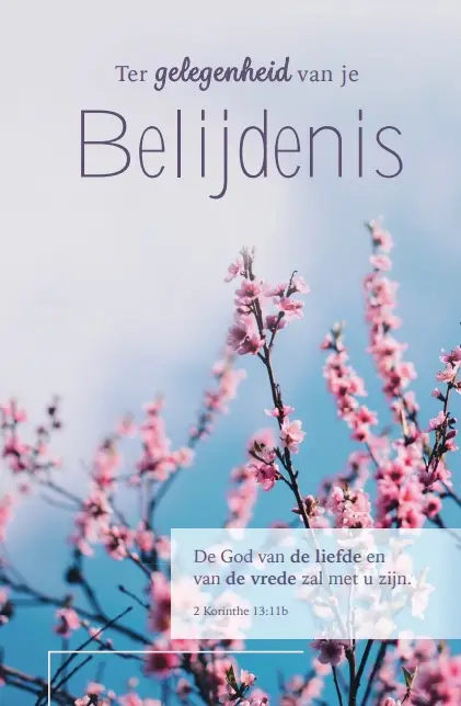 Wenskaart Ter Gelegenheid je Belijdenis