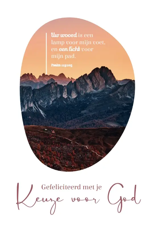 Wenskaart Gef. keuze voor God