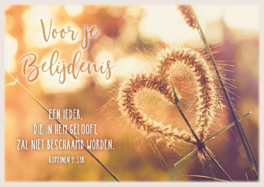 Prentbriefkaart Voor je Belijdenis