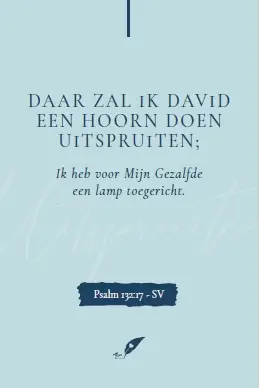 Minikaart Daar zal Ik David een hoorn