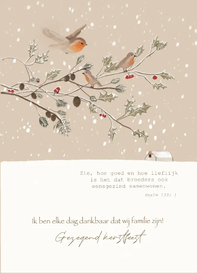 Gezegend kerstfeest/ Dankbaar familie