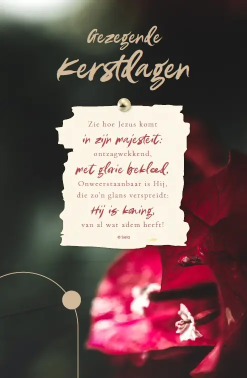 Wenskaart Gez. Kerstdagen + Selatekst