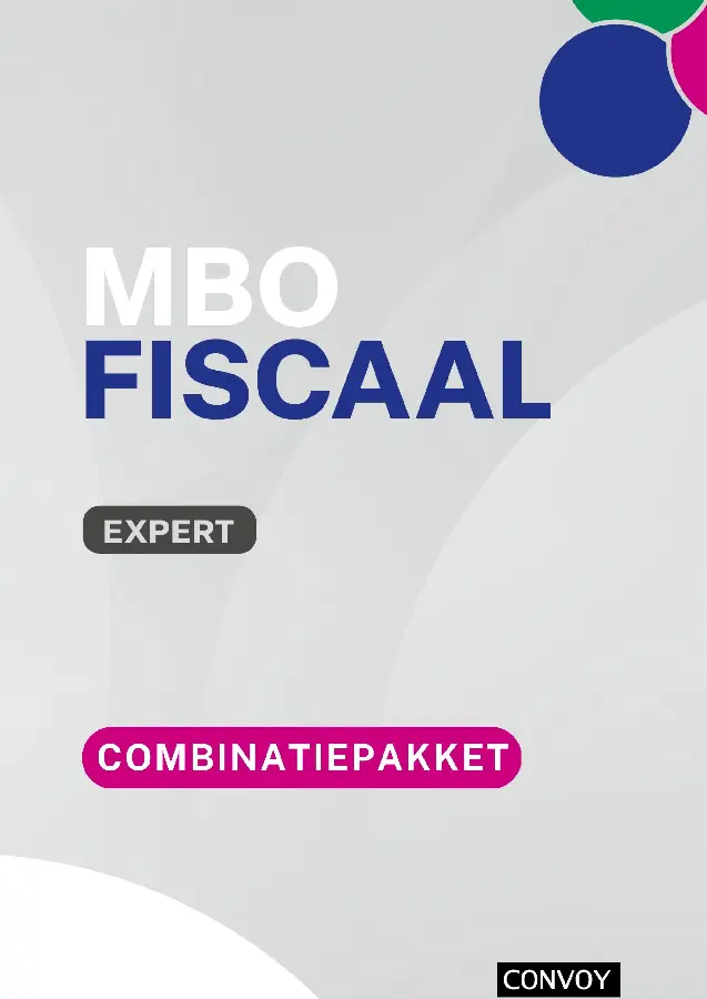 2024/2025 / MBO Fiscaal Expert / Combinatiepakket