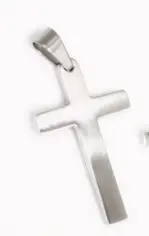Stainless steel pendant cross 38x22mm