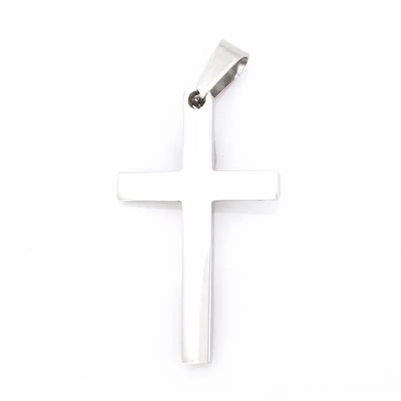 Stainless steel pendant cross 32x19mm