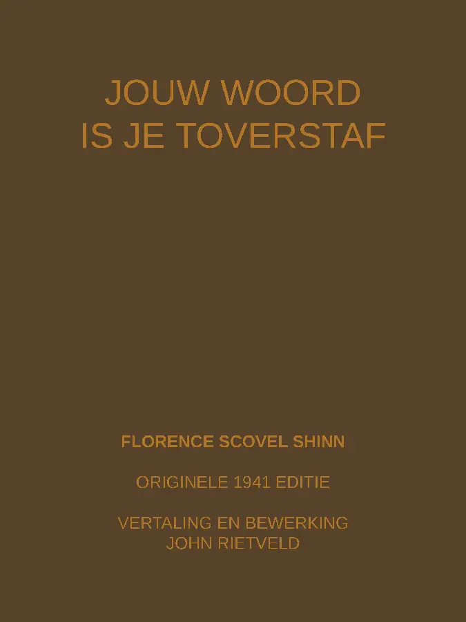 JOUW WOORD IS JE TOVERSTAF