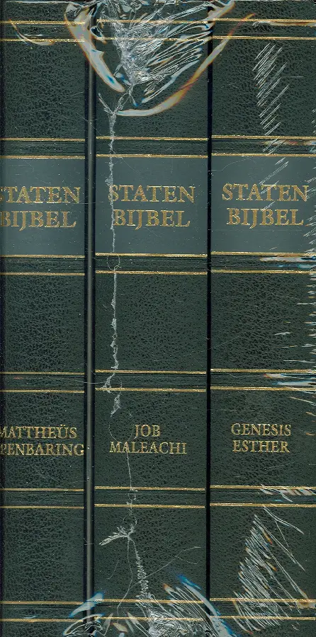 Statenbijbel 3 dln zwart herziene editie