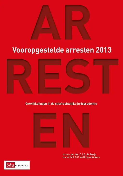 Vooropgestelde arresten / 2013