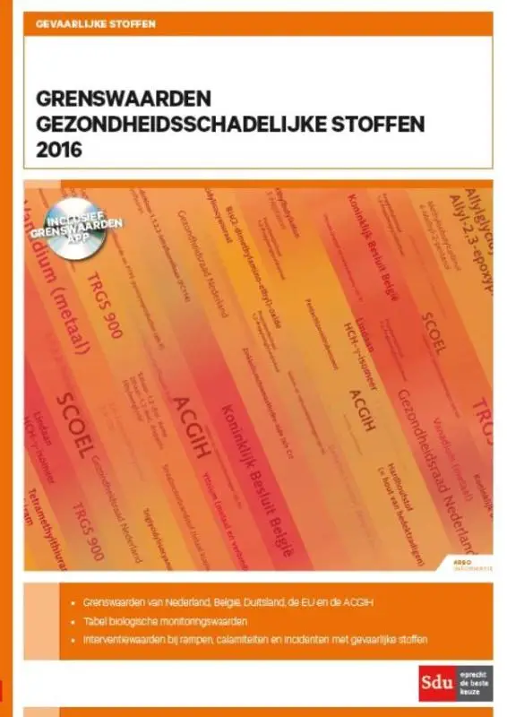 Grenswaarden gezondheidsschadelijke stoffen 2016