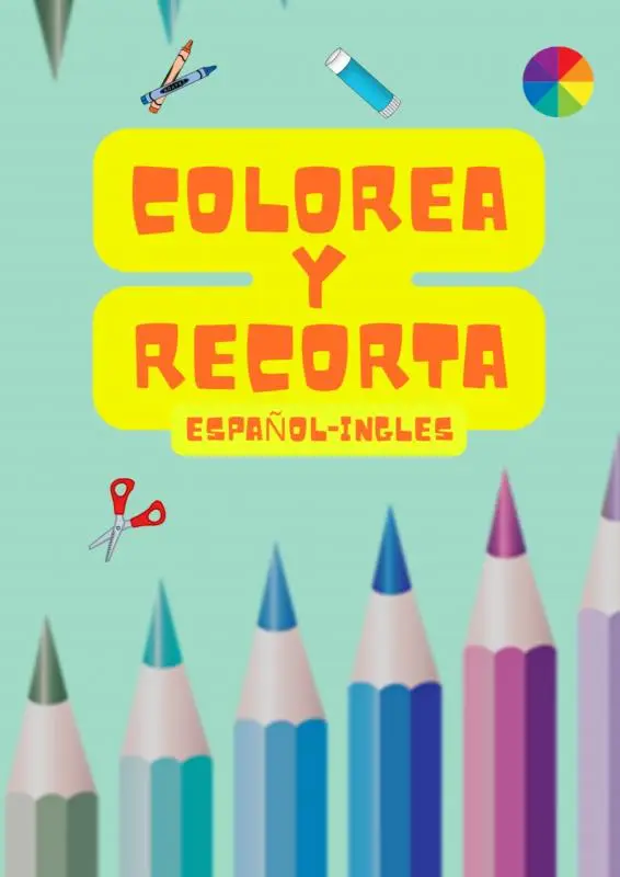 Colorea y Recorta: Español-Ingles