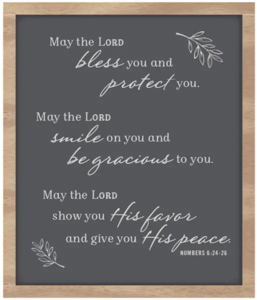 Wall decor Lord bless you 41x35cm