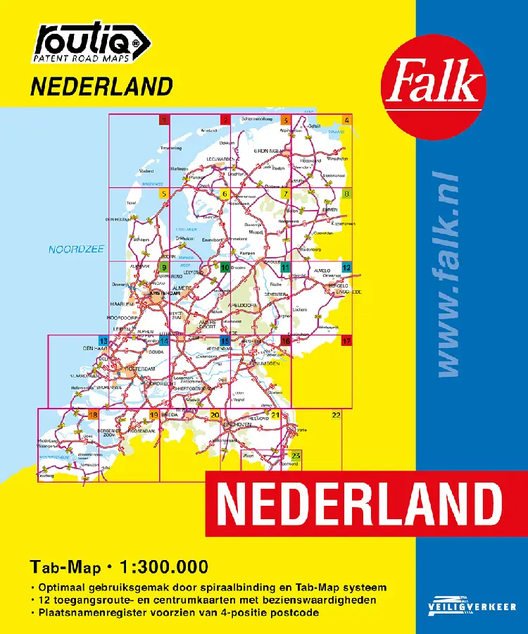 Routiq autokaart Nederland Tab Map