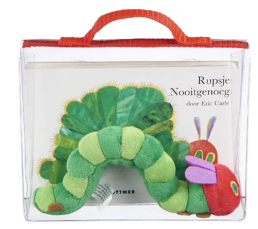 Rupsje nooitgenoeg + pluchen rups