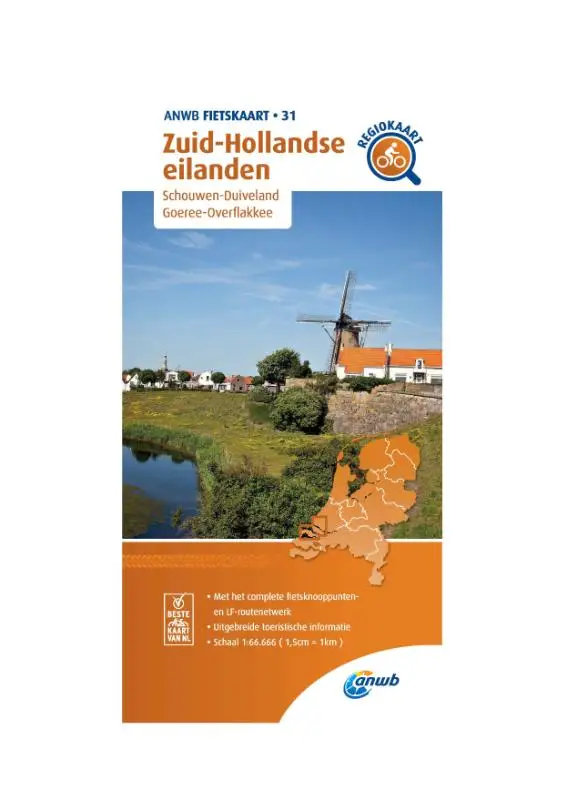 Fietskaart Zuid-Hollandse eilanden 1:66.