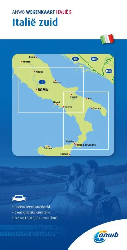 ANWB*Wegenkaart Italië 5. Italië-Zuid
