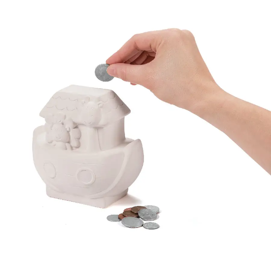 DIY ceramic noahs ark bank