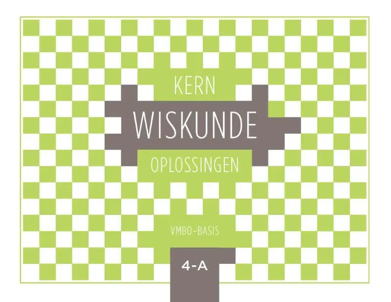 KERN Wiskunde oplossingenboek vmbo-basis 4 deel A