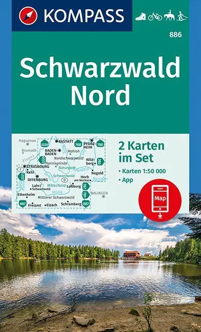 Kompass WK886 Schwarzwald Nord, Zwarte Woud Noord