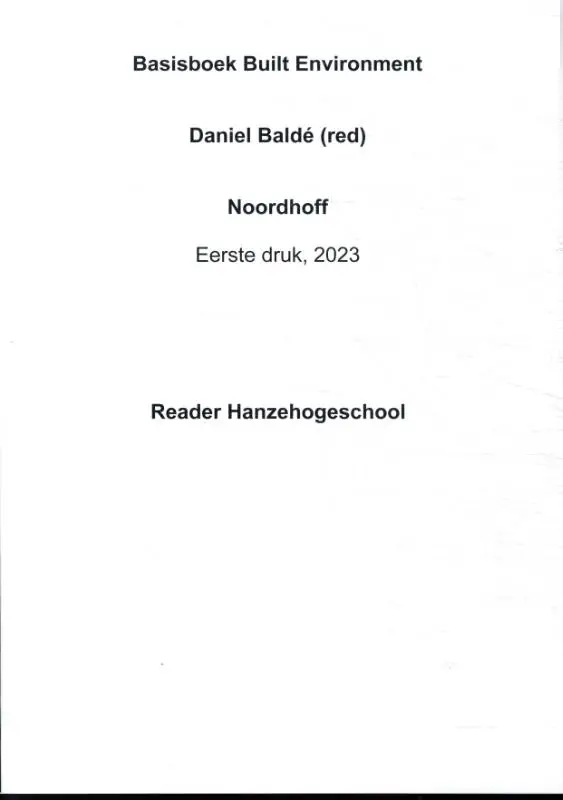 Built Environment - BOM Hanzehogeschool