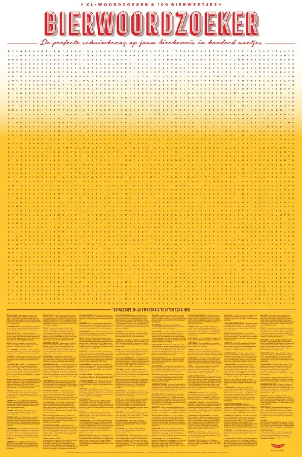 XL Spelposter Bierwoordzoeker
