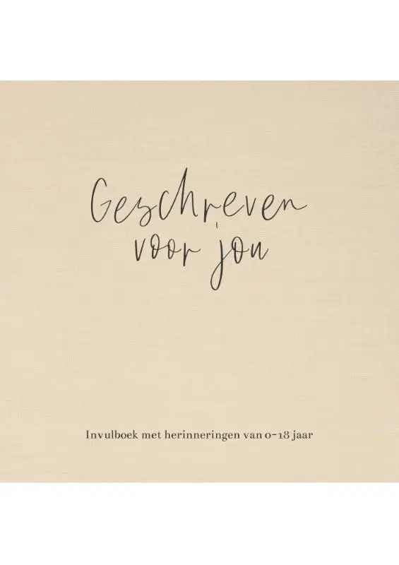 Geschreven voor jou