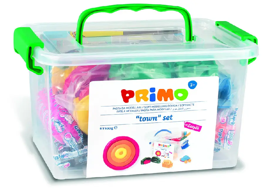 PRIMO - Box met 6 kleuren klei