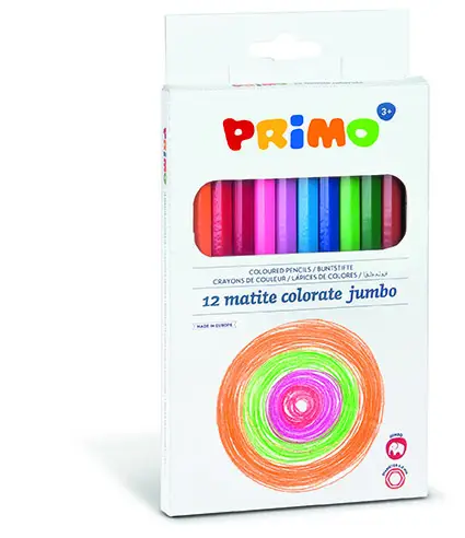 PRIMO * Box met 12 jumbo kleurpotloden