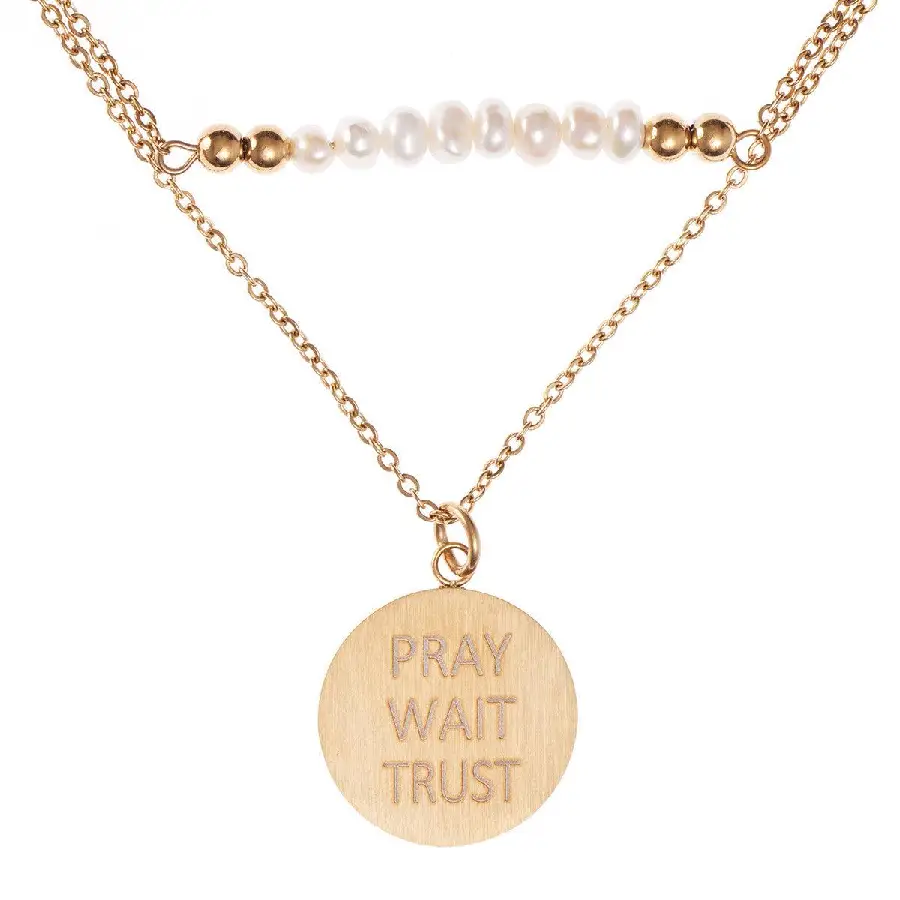 Necklace gold planed