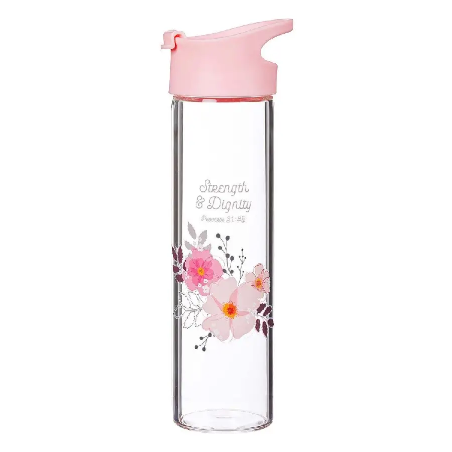 Glass water bottle