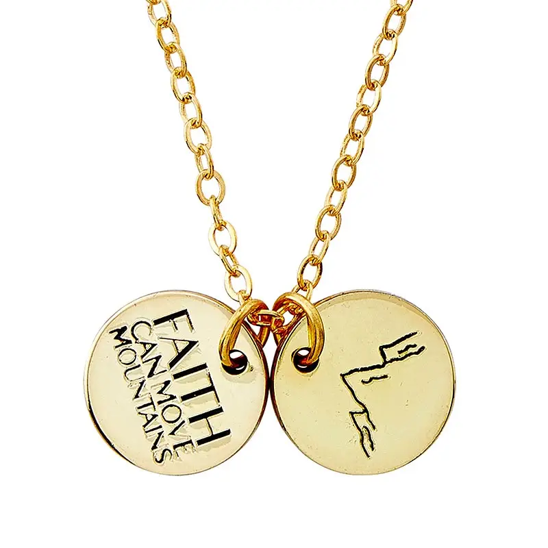 Double coin necklace Mountain