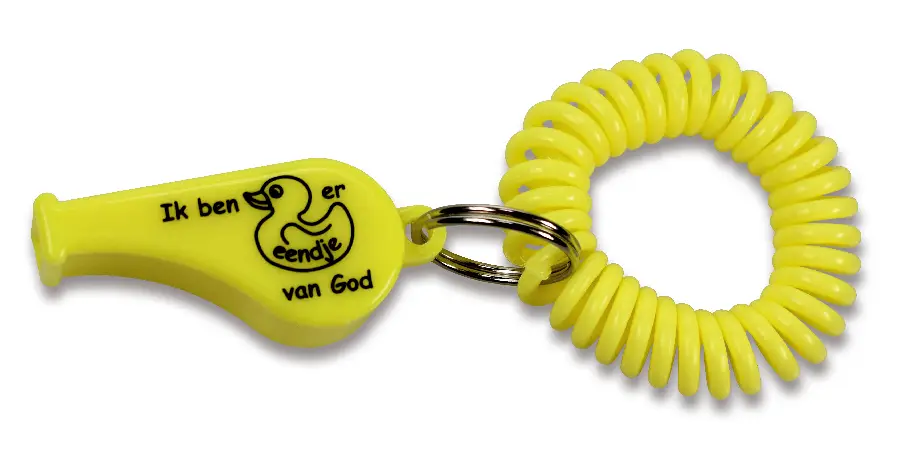 Fluitje/armband Ik ben er eendje van God