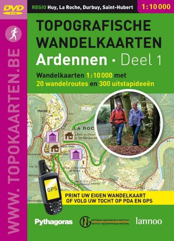 Topografische wandelkaart