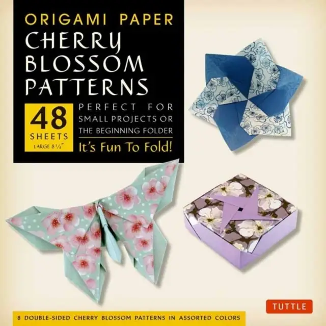 Origami Paper- Cherry Blossom Patterns Large 8 1/4' 48 sh