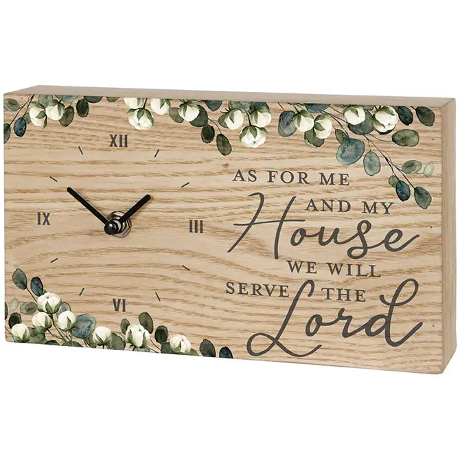 Desk Clock Serve the Lord