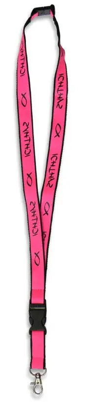 Lanyard Ichthys neon pink