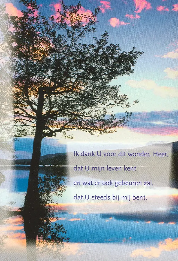 Wk opw ik dank U voor dit wonder Heer