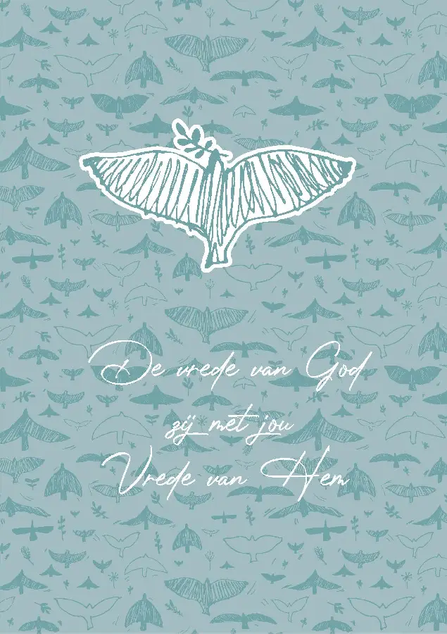 Wenskaart De vrede van God zij met jou