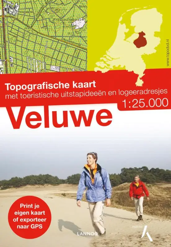 Topografische wandelkaart