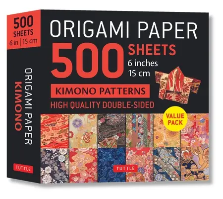 Origami Paper 500 sheets Kimono Flowers 6' (15 cm)