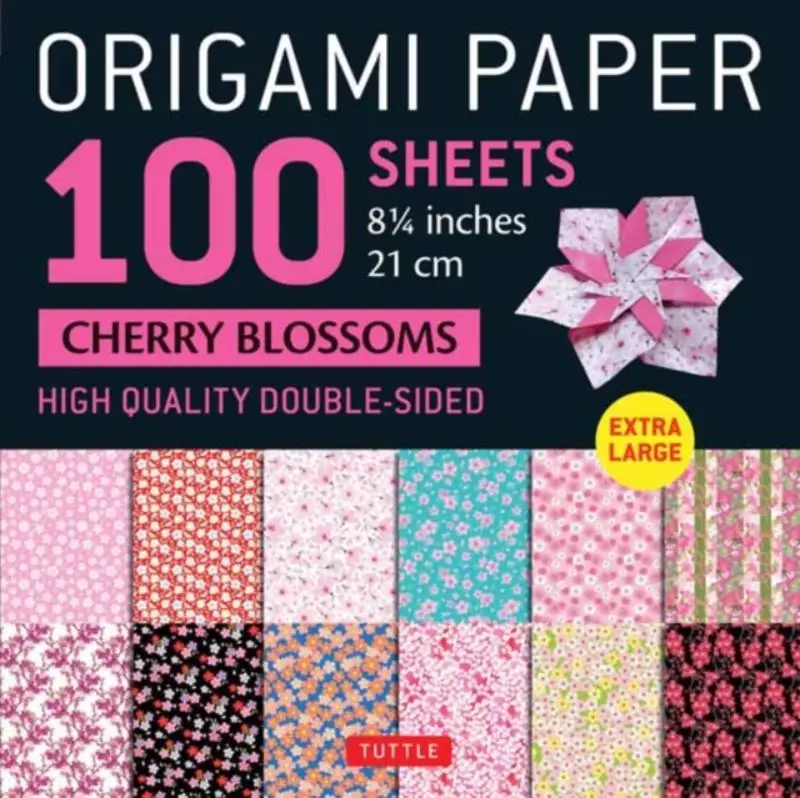 Origami Paper 100 sheets Cherry Blossoms 8 1/4' (21 cm)
